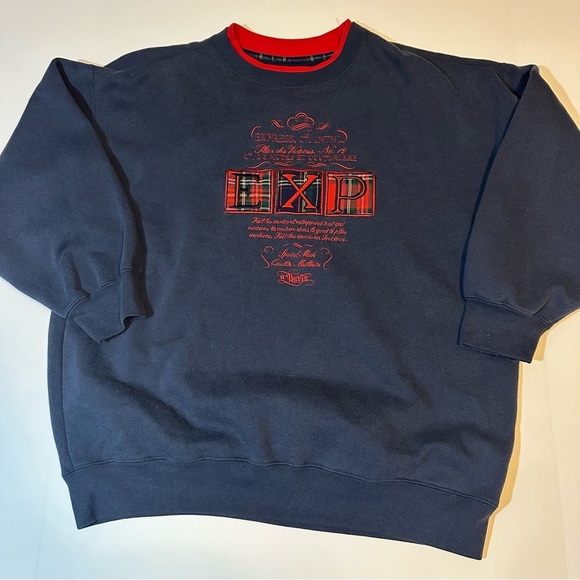 Vintage 90s Express EXP Athletique Sweatshirt Sz XS Oversized - Picture 1 of 7